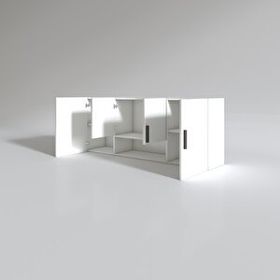 Kenzlife Floro Beyaz 60x150x32 cm Kapaklı Raflı Mutfak ve Banyo Dolabı