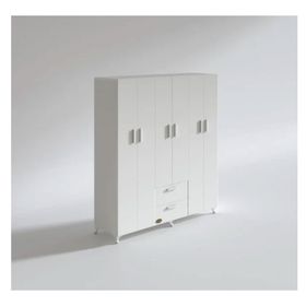 Kenzlife Glayör 168x150x42 cm Beyaz 6 Kapaklı Kapılı 2 Çekmeceli Gardrop