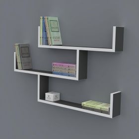 Kenzlife Gülin 055*080*20 Gri Duvar Rafı Kitaplık