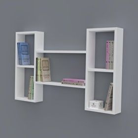 Kenzlife Gülsu 060x100x20 cm Beyaz Duvar Rafı Kitaplık