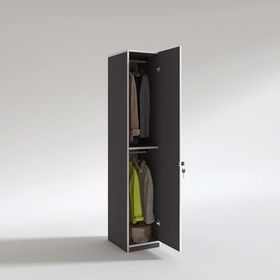 Kenzlife Günebakan 180x35x42 cm Tek Kapılı Kilitli Gri Gardırop