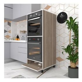 Kenzlife Halime 145x60x56 cm Fırın Kapaklı Ayaklı Banyo Kiler Ofis Mutfak Dolabı