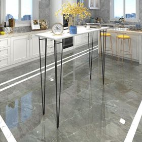 Kenzlife HEM105ZENGIN 140x40 cm Beyaz Siyah Masa ve 3 Adet Siyah Sandalye Takımı