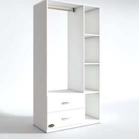 Kenzlife Hülagü 175*90*40 Beyaz 2 Çekmeceli Gardrop