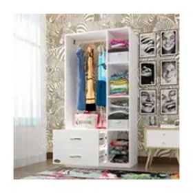 Kenzlife Hülagü 175*90*40 Beyaz 2 Çekmeceli Gardrop