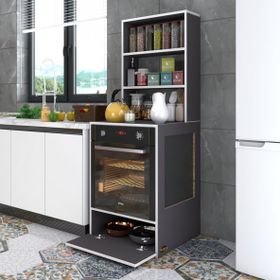 Kenzlife Hümeyra Gri 165x60x56 Mutfak Dolabı