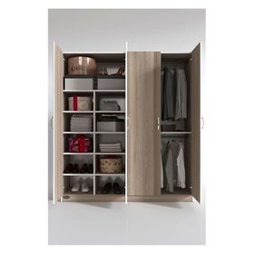 Kenzlife Kaktüs 4 Kapılı 180x160x52 CM Kahverengi XLarge Gardrop