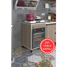 Kenzlife Kalimera Crd 85x60x56 Fırın Ocak Dolabı Ayarlı Ayaklı Üstü Kapalı Cordoba Ankastre Modülü Kabini