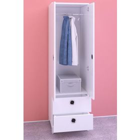 Kenzlife Kamelya Beyaz 2 Kapılı ve 2 Çekmeceli 168x50x42 CM Gardrop