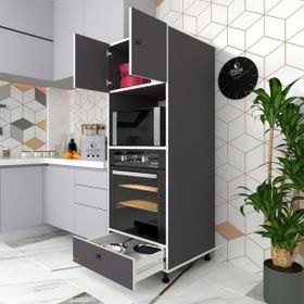 Kenzlife Kamile 162x60x56 cm Fırın Çekmeceli Ayaklı Banyo Kiler Ofis Mutfak Dolabı