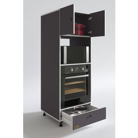 Kenzlife Kamile 162x60x56 cm Fırın Çekmeceli Ayaklı Banyo Kiler Ofis Mutfak Dolabı