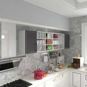 Kenzlife Kavun 60 Gri Mod 2 60x240x32 Mebran Kapak Suntalam Gövde Hazır Mutfak Dolabı