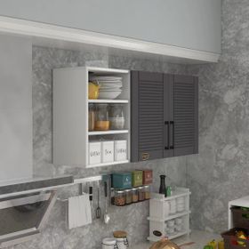 Kenzlife Kestane 60 Gri Mod 2 60x120x32 Mebran Kapak Suntalam Gövde Hazır Mutfak Dolabı