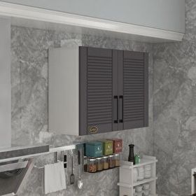 Kenzlife Kıvırcık 90 Gri Mod 2 90x080x32 Mebran Kapak Suntalam Gövde Hazır Mutfak Dolabı