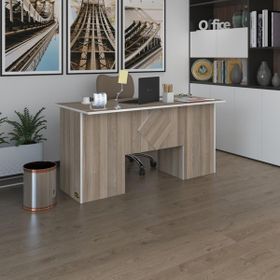 Kenzlife Kuma Kengo 75x160x60 cm Raflı Dolap Çiftli Eşkenar Cordoba Ofis Masası