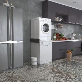 Kenzlife Lenya Gri Renk 015x80x70 cm Çamaşır Makinesi Dolabı