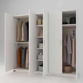 Kenzlife Lilyum 200 cm 5 Kapaklı Kapılı Gardrop