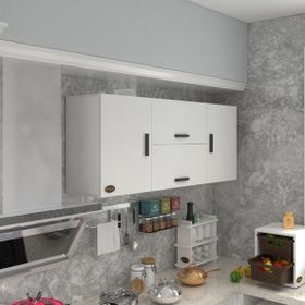 Kenzlife Lucida 60x150x22 cm Kapaklı Raflı Beyaz Hazır Mutfak Dolabı