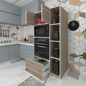Kenzlife Makbule 180x90x56 cm Fırın Çekmeceli Ayaklı Banyo Kiler Ofis Mutfak Dolabı