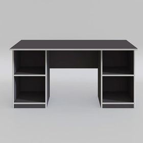 Kenzlife Masi Oka 75x150x80 cm Çift Raflı Dolap Gri Çalışma Masası