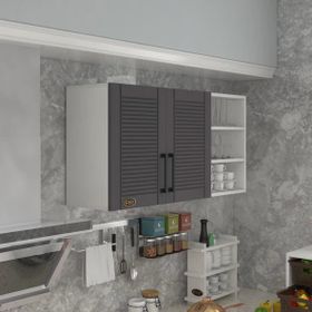 Kenzlife Maydanoz 60 Gri Mod 2 60x120x32 Mebran Kapak Suntalam Gövde Hazır Mutfak Dolabı