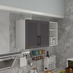 Kenzlife Maydanoz 90 Gri Mod 2 90x120x32 Mebran Kapak Suntalam Gövde Hazır Mutfak Dolabı