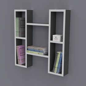 Kenzlife Melisa 060*060*20 Gri Duvar Rafı Kitaplık