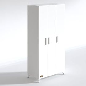 Kenzlife Menekşe 3 Kapaklı Kapılı 168x80x42 CM Beyaz Gardrop