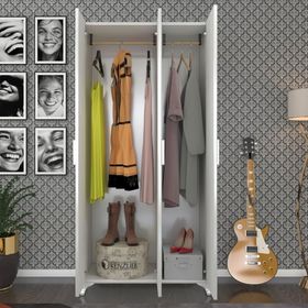 Kenzlife Menekşe 3 Kapaklı Kapılı 168x80x42 CM Beyaz Gardrop