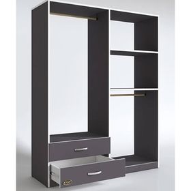 Kenzlife Mengühan 175*90*40 Gri Tek Çekmeceli Gardrop