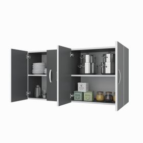 Kenzlife Merta Gri 60x120x32 cm Mutfak ve Banyo Dolabı