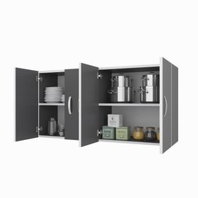 Kenzlife Merta Gri 60x120x32 cm Mutfak ve Banyo Dolabı