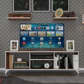 Kenzlife Monako150 Raflı Ceviz TV Ünitesi