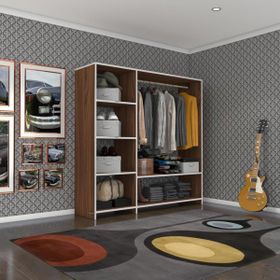 Kenzlife Mükremin 150x150x40 CM Ceviz Gardrop