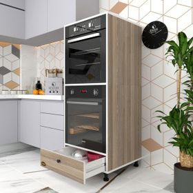 Kenzlife Naime 145x60x56 cm Mutfak Çekmeceli Ayaklı Banyo Kiler Ofis Fırın Dolabı