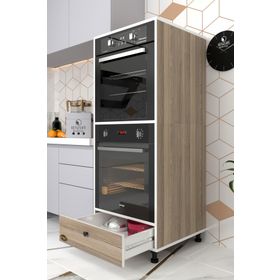 Kenzlife Naime 145x60x56 cm Mutfak Çekmeceli Ayaklı Banyo Kiler Ofis Fırın Dolabı