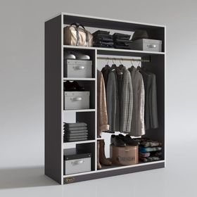 Kenzlife Necmettin 150*120*40 Gri Gardrop