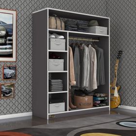 Kenzlife Necmettin 150*120*40 Gri Gardrop