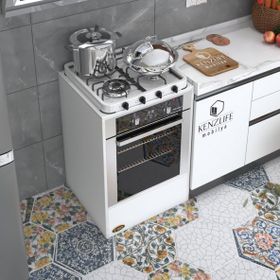 Kenzlife Neon Ankastre Modülü Kabini Beyaz Fırın Ocak Mutfak Dolabı