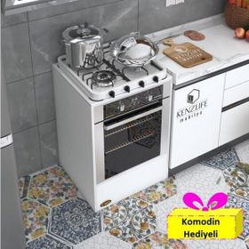 Kenzlife Neon Ankastre Modülü Kabini Beyaz Fırın Ocak Mutfak Dolabı
