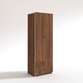 Kenzlife Nilüfer 173x60x42 CM 2 Kapılı Kapaklı 2 Çekmeceli Ceviz Gardırop