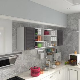 Kenzlife Nohut 90 Gri Mod 2 90x200x32 Mebran Kapak Suntalam Gövde Hazır Mutfak Dolabı