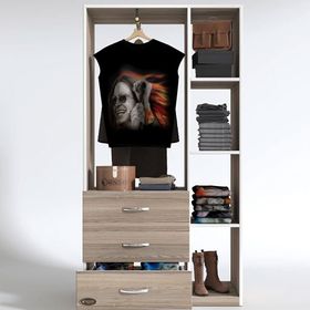 Kenzlife Ökkeş 175*90*40 Crd MB.GDL.21.175.90.40.01 3 Çekmeceli Gardrop
