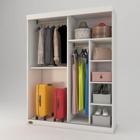 Kenzlife Papatya Sürgülü Kapaklı 140 cm Gardrop