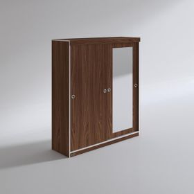 Kenzlife Papatya Sürgülü Kapaklı 160 CM Ceviz Gardrop