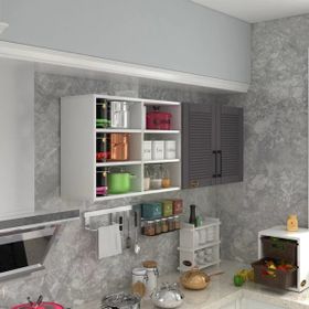 Kenzlife Patlıcan 60 Gri Mod 2 60x160x32 Mebran Kapak Suntalam Gövde Hazır Mutfak Dolabı