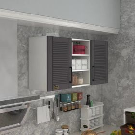 Kenzlife Pırasa 60 Gri Mod 2 60x120x32 Mebran Kapak Suntalam Gövde Hazır Mutfak Dolabı