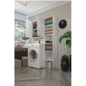 Kenzlife Sinemmaksduble Cvz 180x126x30 cm Kapaklı Arkalıklı Raflı Çamaşır Makinesi Dolabı