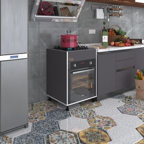 Kenzlife Şirpençe 85x60x56 cm Ayaklı Gri Ankastre Modül Kabini