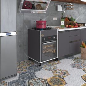 Kenzlife Şirpençe 85x60x56 cm Ayaklı Gri Ankastre Modül Kabini